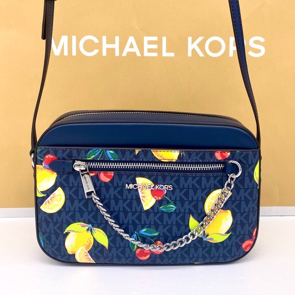 Michael Kors Large EW Zip Chain Crossbody Bag Admiral - Picture 14 of 15